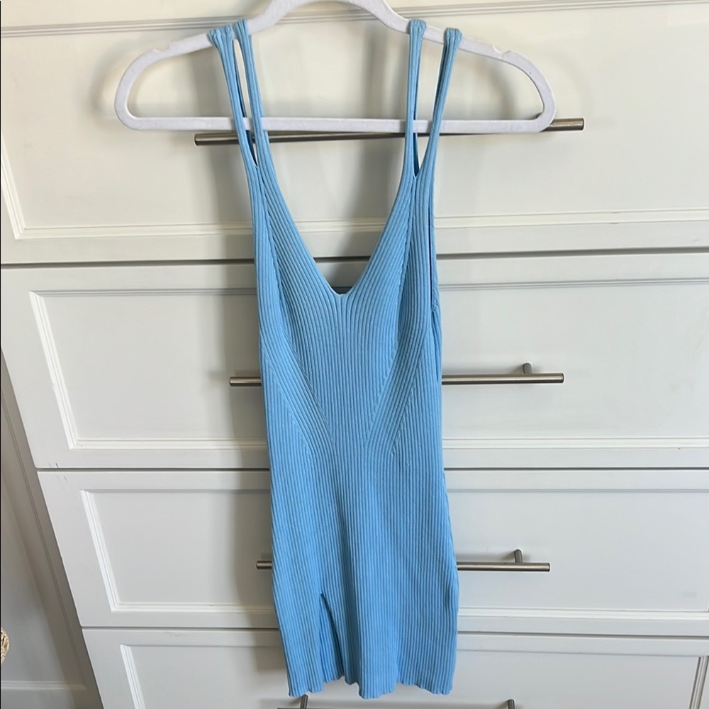 Camila Coelho Light Blue Mini Dress